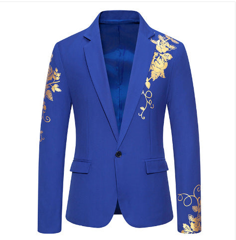 Herren eleganter taillierter Smoking-Blazer mit floraler Verzierung Shop Nory
