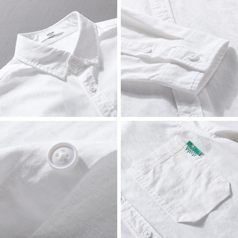 Herren Leichtes Baumwoll-Layering-Overshirt mit Brusttasche und Kentkragen Shop Nory