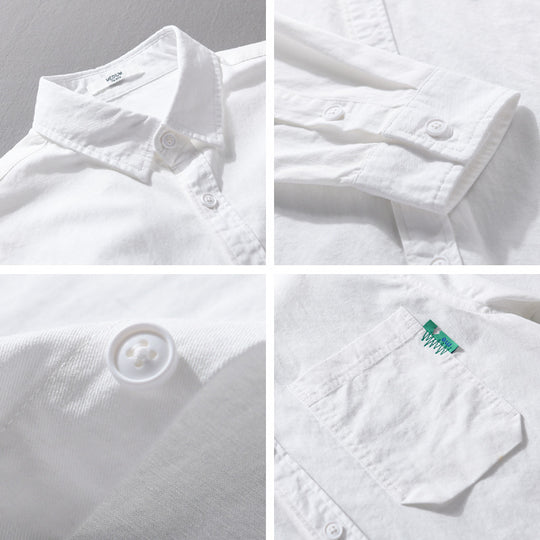 Herren Leichtes Baumwoll-Layering-Overshirt mit Brusttasche und Kentkragen Shop Nory