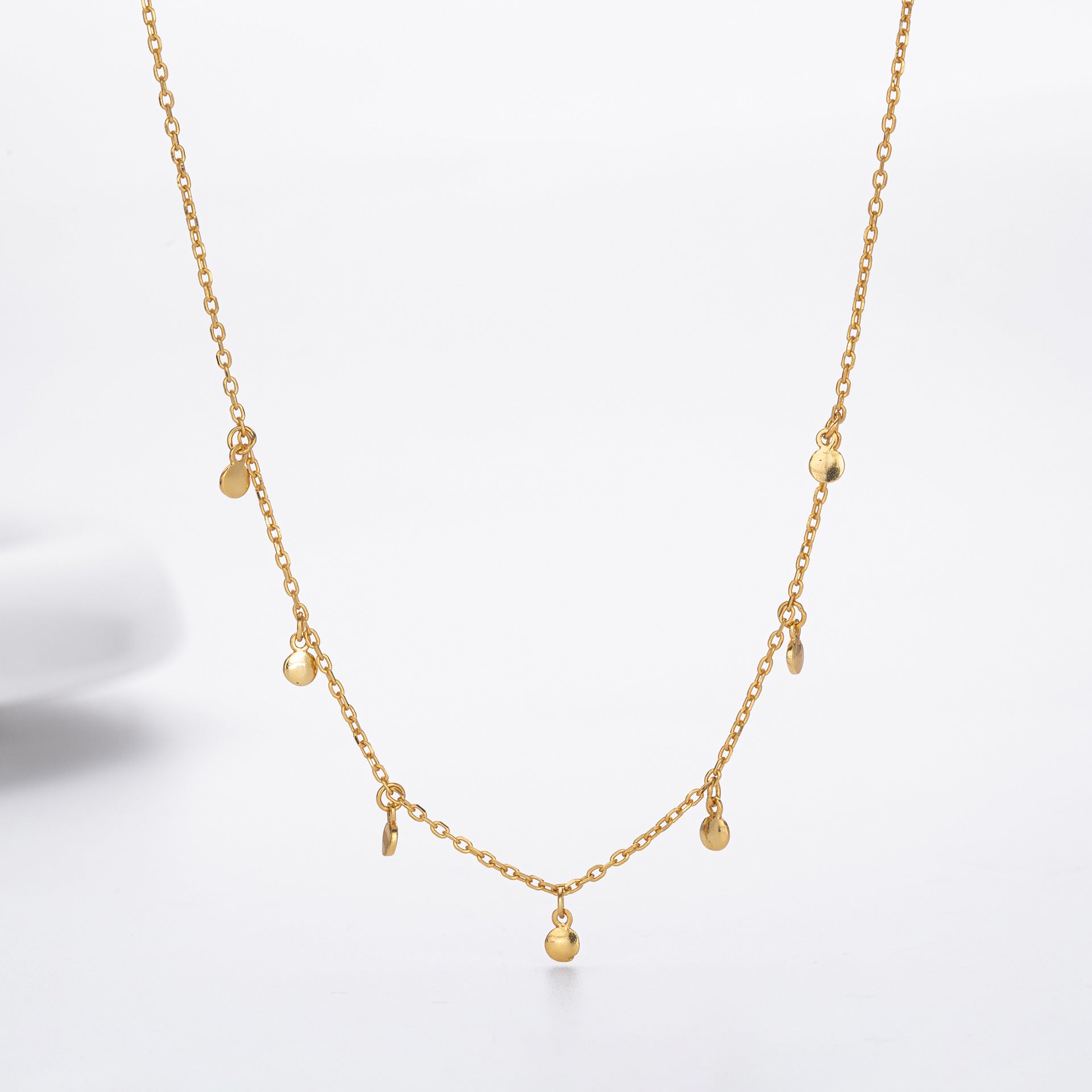 Damen Halskette mit zarten, hängenden Anhängern aus hochwertigem 925 Sterling Silber Shop Nory