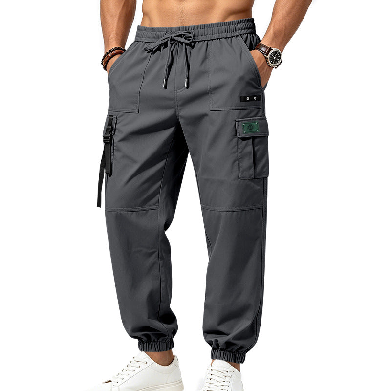 Herren Cargo-Jogginghose mit Kordelzug elastischen Bündchen und Multifach-Taschen Shop Nory