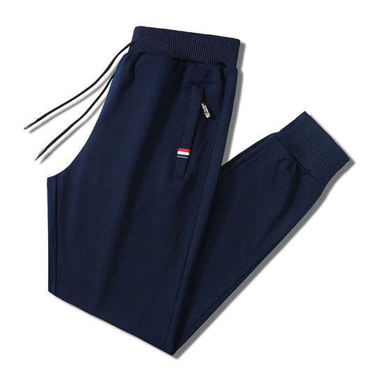 Herren Slim-Fit Jogginghose mit elastischem Rippbund, Kordelzug und Reißverschlusstaschen Shop Nory