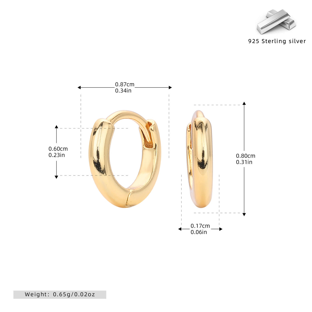 Damen Ohrcreolen mit modernem, minimalistischem Design aus hochwertigem 925 Sterling Silber Shop Nory