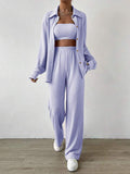 Damen Zweiteiliges Lounge-Set mit Oberteil und weiter Hose
