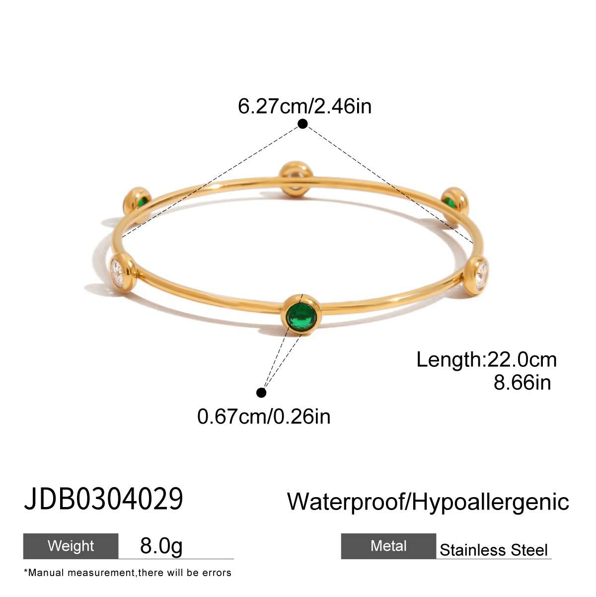 Damen Armreif mit funkelnden Kristallakzenten aus hypoallergenem Edelstahl Shop Nory