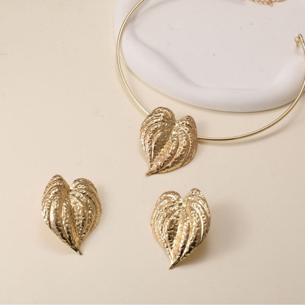 Damen Schmuckset mit kunstvollem Blattdesign Shop Nory