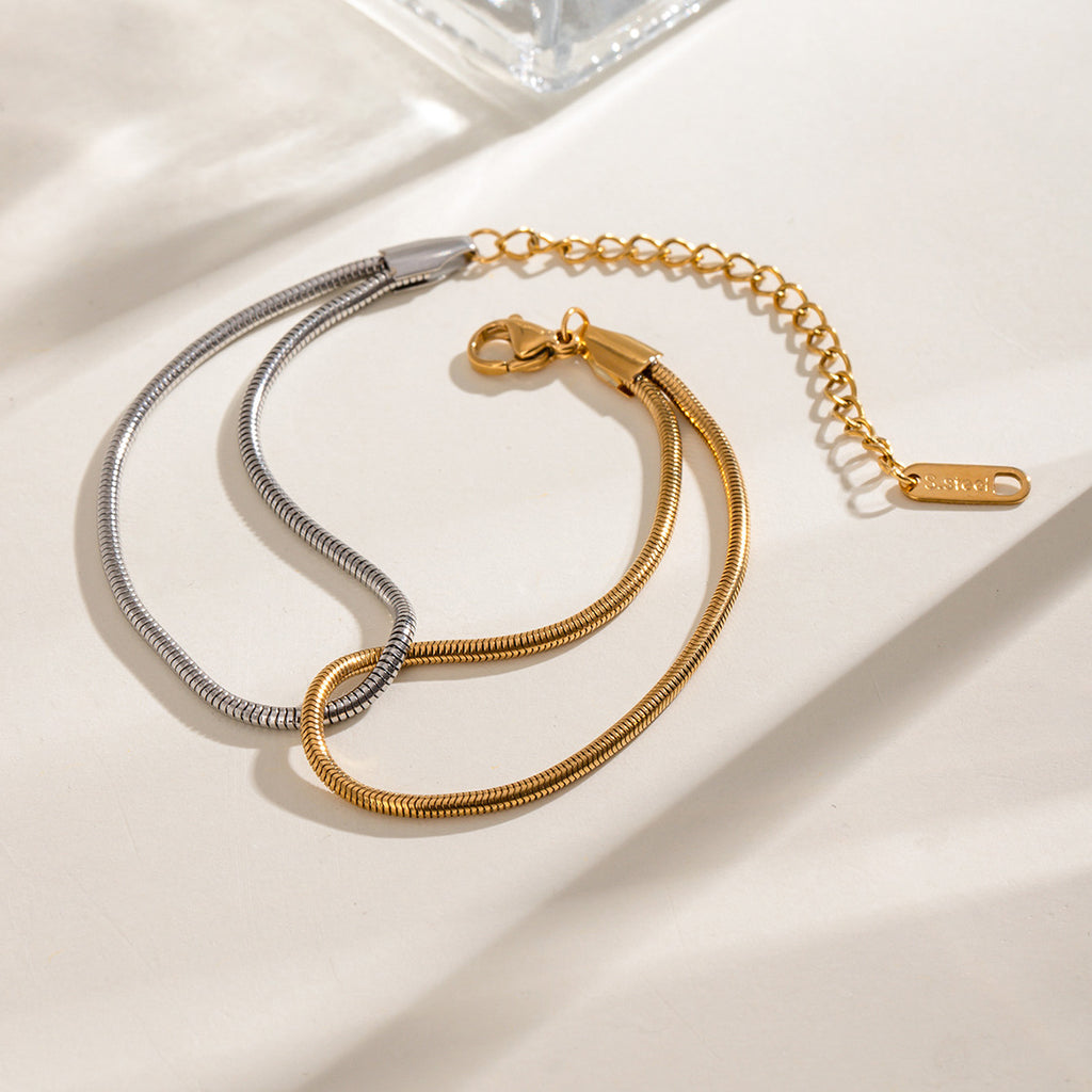 Damen Edelstahl Armband mit verstellbarem Kettenverschluss und robustem Design Shop Nory