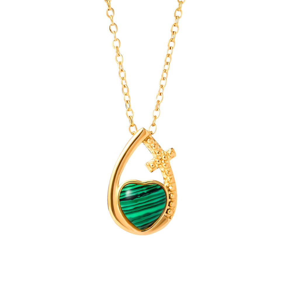 Damen Halskette mit herzförmigem Anhänger Shop Nory