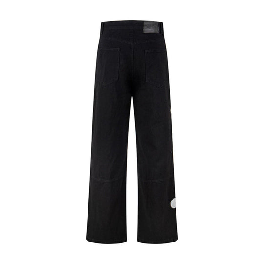 Damen Jeans mit hohem Bund, weitem Beinverlauf, Stick- und Destroy-Details Shop Nory