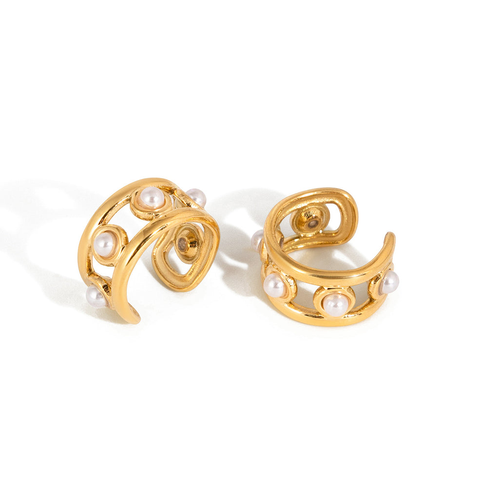 Damen Offener Ohrschmuck mit Perlendesign und hypoallergenen Eigenschaften Shop Nory