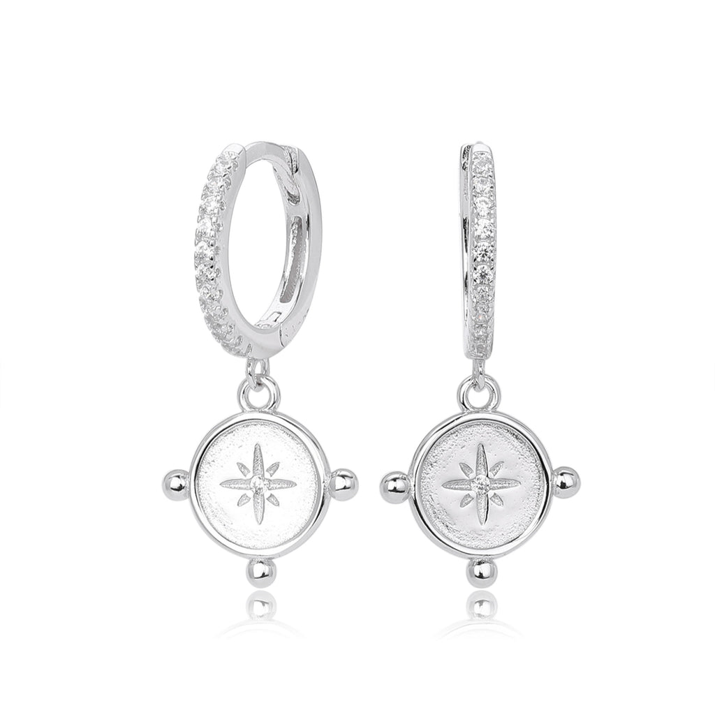 Damen Ohrhänger mit luxuriösem Zirkon-Anhänger aus 925 Sterling Silber Shop Nory