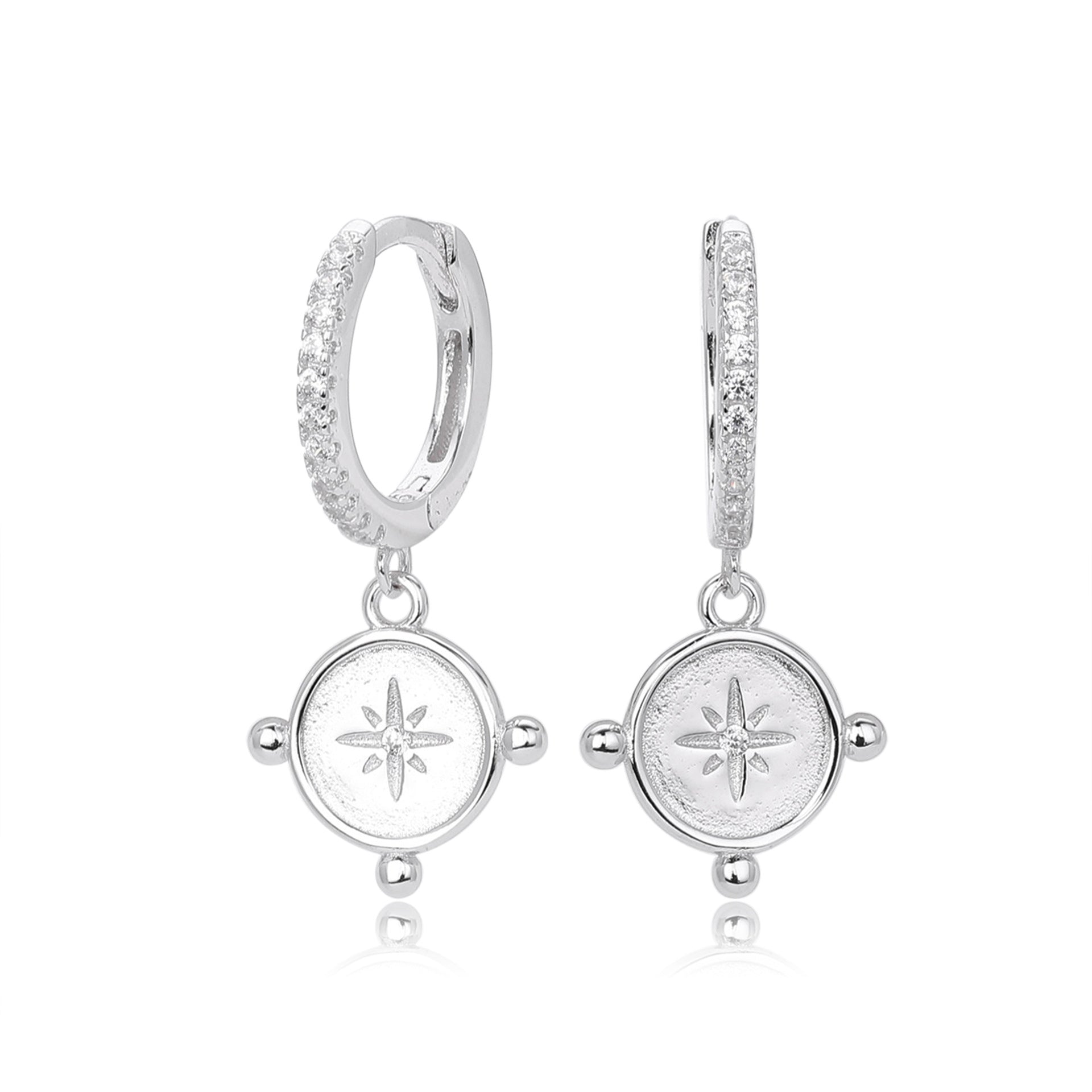Damen Ohrhänger mit luxuriösem Zirkon-Anhänger aus 925 Sterling Silber Shop Nory