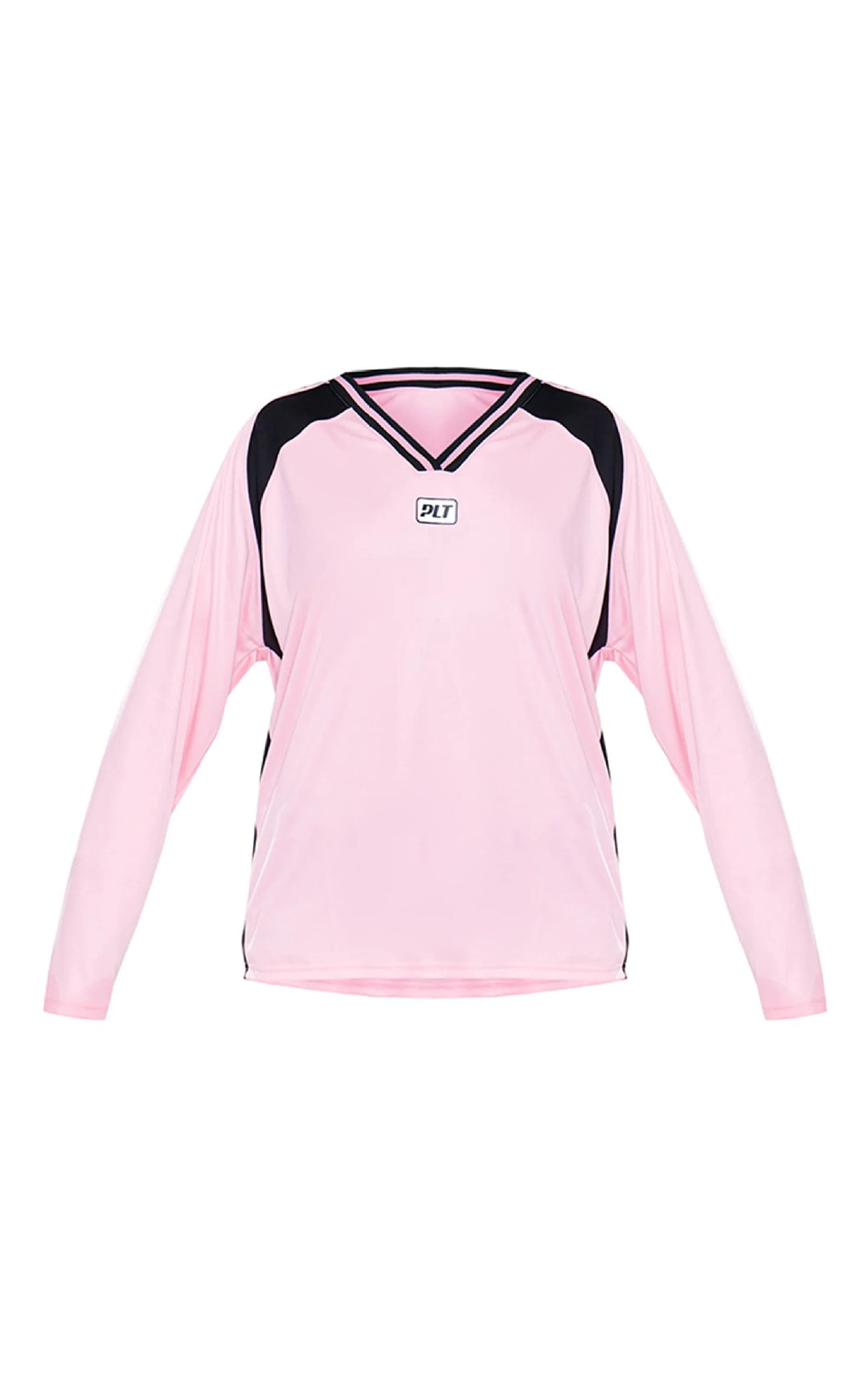 Herren Langarm-Sporttrikot im Oversize-Schnitt mit V‑Ausschnitt und Kontrastpaneelen Shop Nory