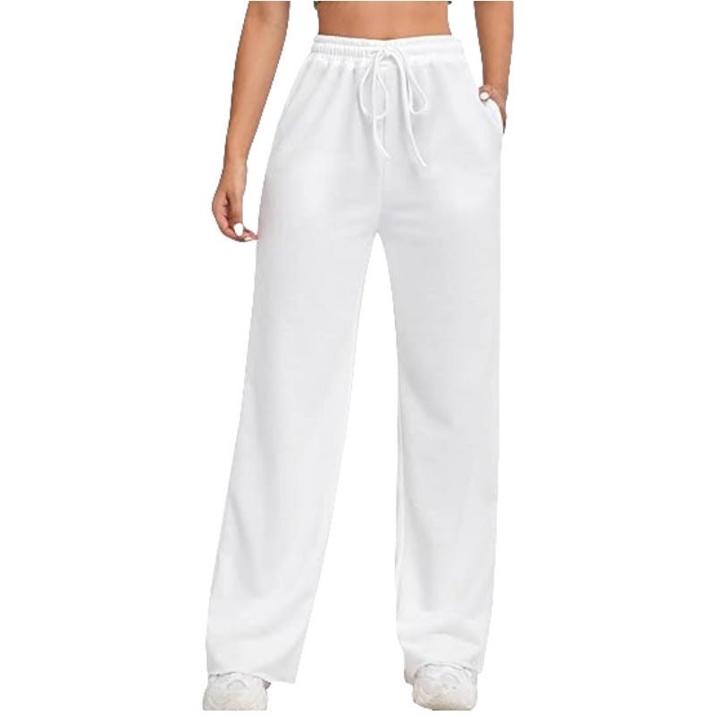Damen nan fließende Relax-Palazzohose mit hohem Komfortbund, Kordelzug und seitlichen Einschubtaschen Shop Nory