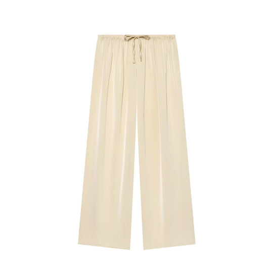 Damen nan luftig-weite Palazzo-Hose mit elastischem Bund und Kordelzug Shop Nory