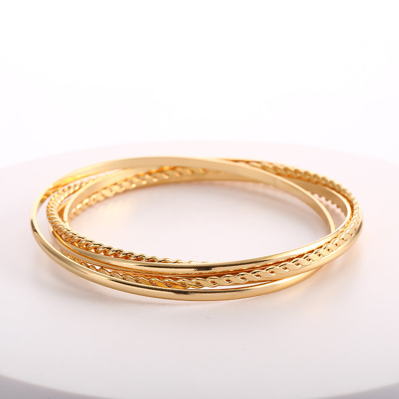Damen Armreif-Set mit kunstvollen, geflochtenen und schlichten Designs Shop Nory