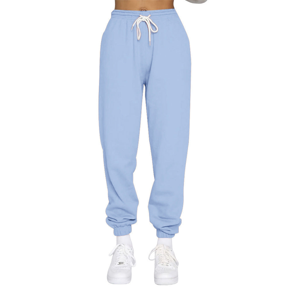 Damen nan High‑Waist Relax-Jogginghose mit elastischem Komfortbund, Kordelzug und gerippten Knöchelbündchen Shop Nory