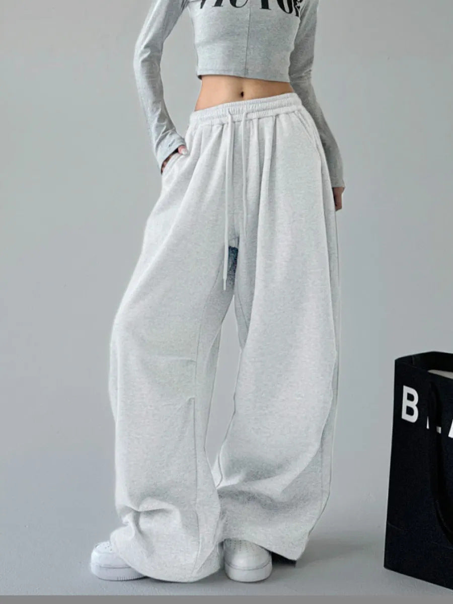 Damen Bequeme weite Jogginghose mit elastischem Bund und praktischen Taschen