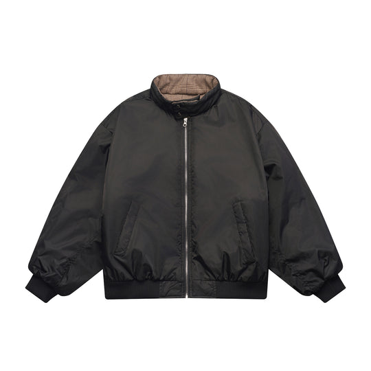 Unisex Boxy-Flightjacke im Oversize-Cut mit gesteppter Stehkragen-Fütterung und Rippbündchen Shop Nory
