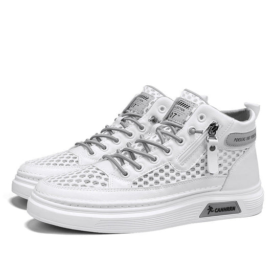 Damen High-Top Sneakers mit atmungsaktivem Netzdesign und dämpfender Sohle