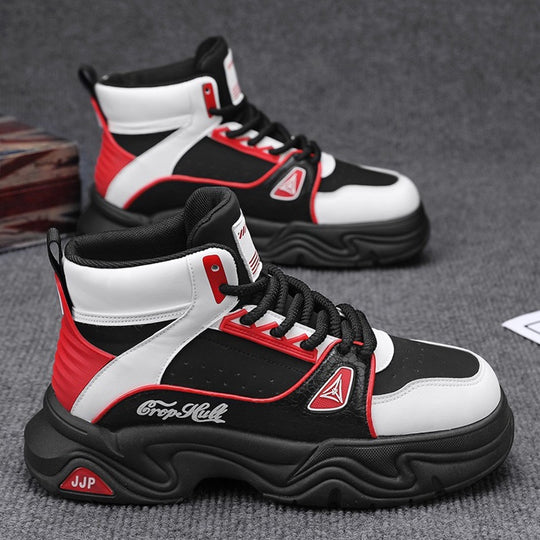 Herren High-Top City-Plateau-Sneaker mit skulpturierter Wellenlaufsohle, gepolstertem Knöchelkragen und griffiger Offroad-Traktion Shop Nory