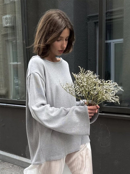 Damen Grobstrick-Kapuzenpullover aus reiner Baumwolle mit Kordelzug Shop Nory