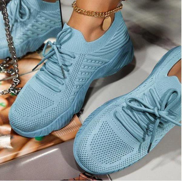 Damen Atmungsaktive Strick-Sneaker mit elastischem Schaft und rutschfester Profilsohle Shop Nory