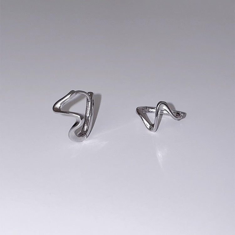 Damen Wellenförmige Ohrstecker aus hochwertigem Edelstahl Shop Nory