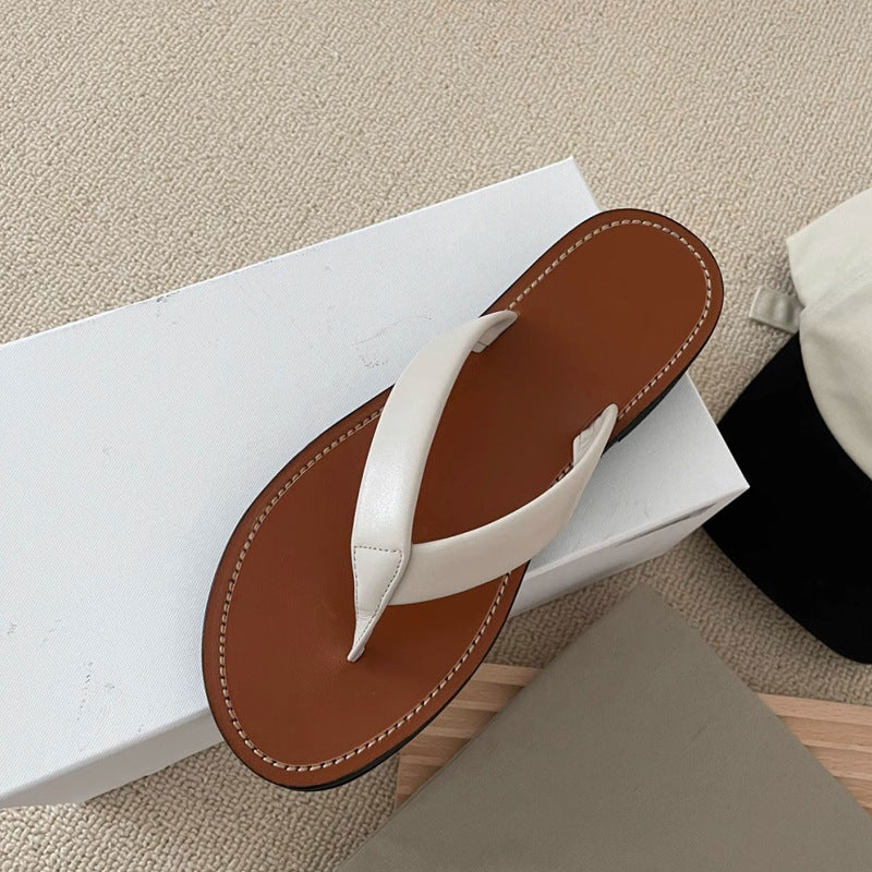 Damen Edle Zehentrenner-Sandalen mit hochwertigem Riemendesign und komfortablem Fußbett Shopnory