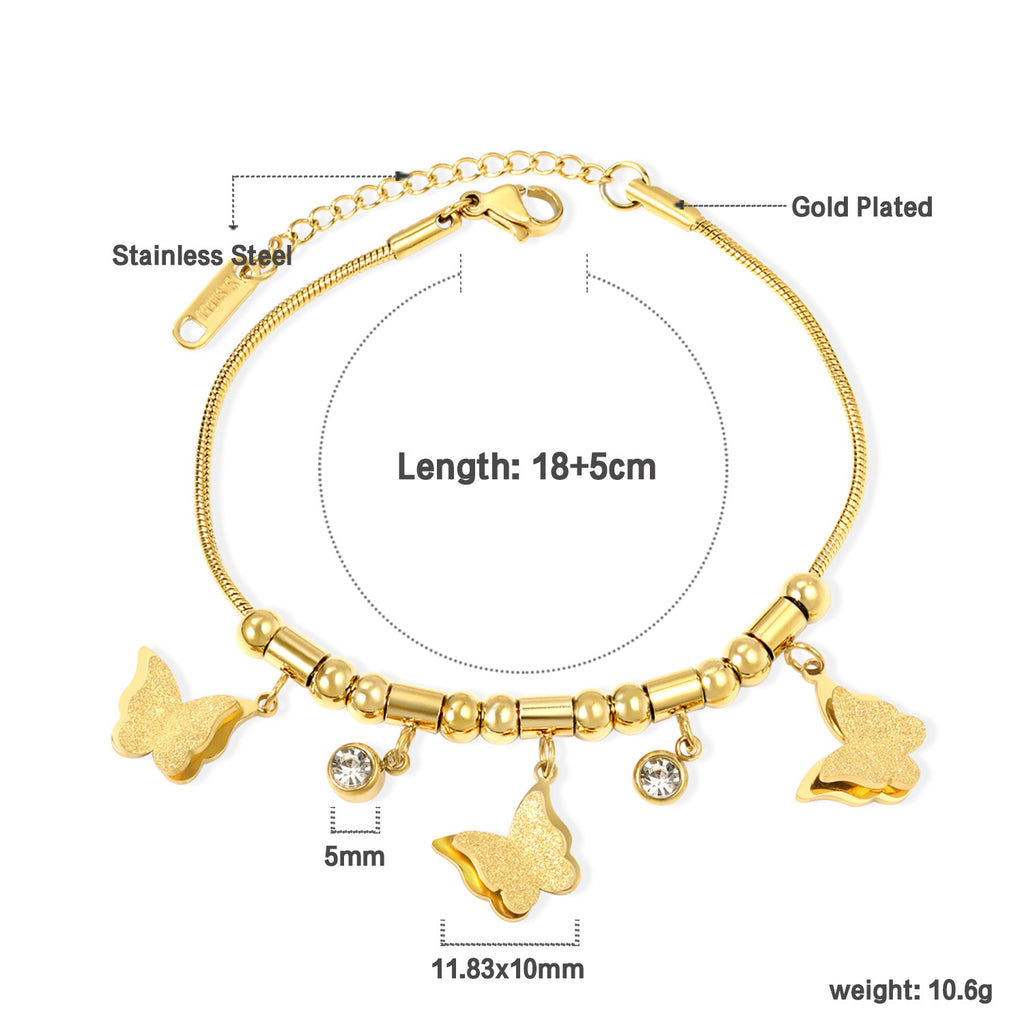 Damen Armband mit farbenfrohen Perlen und hochwertiger Edelstahl-Kette Shop Nory