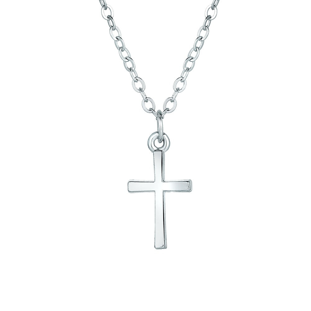 Damen Halskette mit funkelndem Kreuzanhänger und edler Kettengestaltung Shop Nory