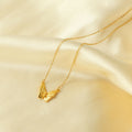 Damen Schmetterlings-inspirierte Goldanhänger-Halskette Shop Nory