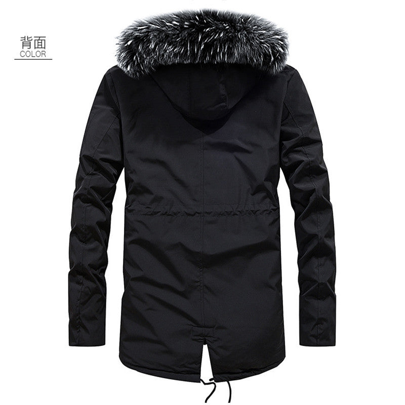 Herren Winterparka mit Kunstfellkapuze, Thermofütterung und Multifunktionstaschen Shop Nory