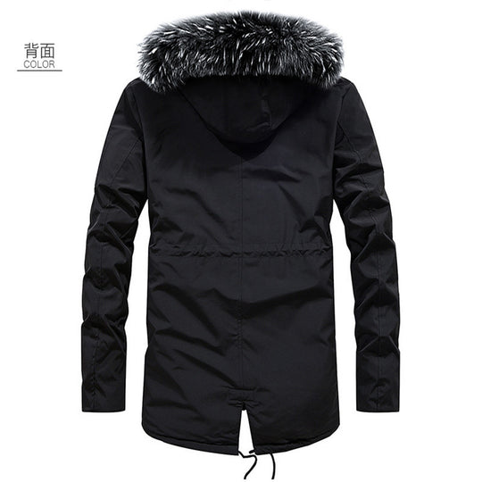 Herren Winterparka mit Kunstfellkapuze, Thermofütterung und Multifunktionstaschen Shop Nory