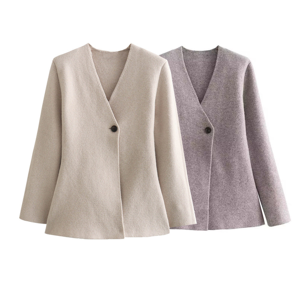 Damen Taillierter Peplum-Blazer-Mantel mit figurformender Silhouette und Ein-Knopf-Verschluss Shop Nory