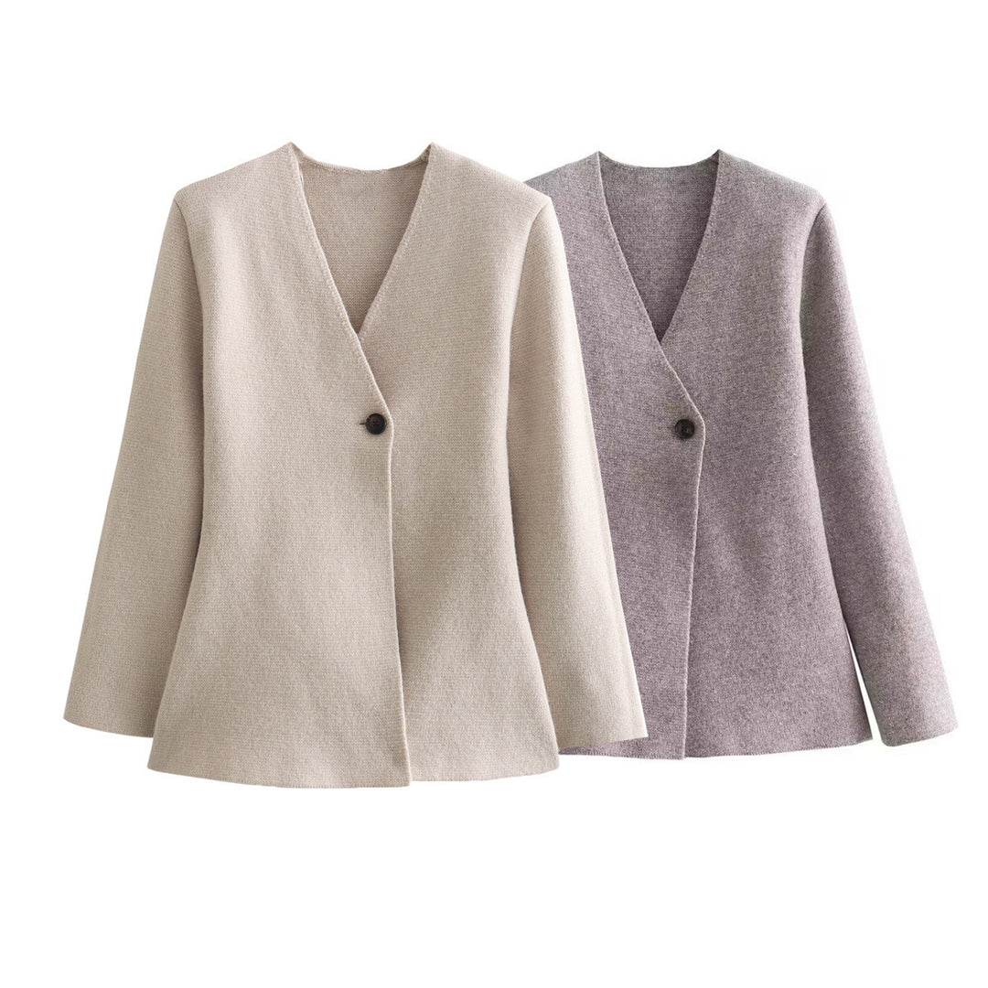 Damen Taillierter Peplum-Blazer-Mantel mit figurformender Silhouette und Ein-Knopf-Verschluss Shop Nory