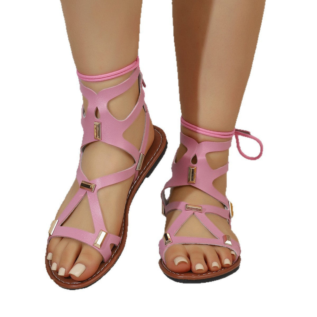 Damen Gladiatorensandalen mit elegantem Riemendesign und komfortablem Fußbett