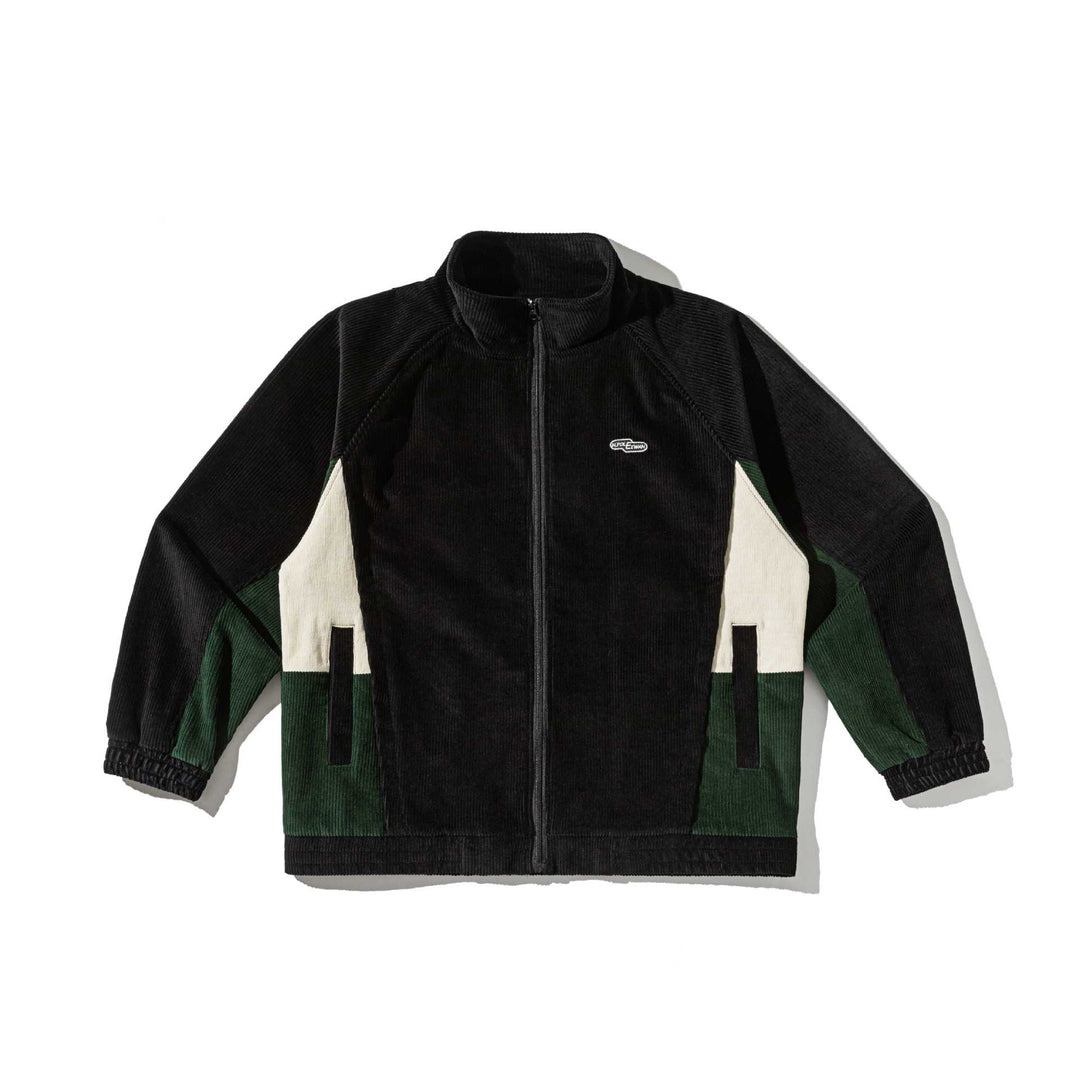 Unisex Kurz geschnittene Cord-Trackjacke im Retro-Utility-Stil mit Stehkragen Shop Nory