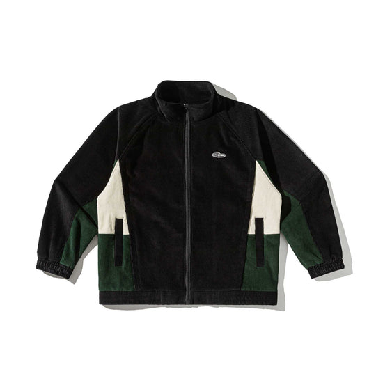 Unisex Kurz geschnittene Cord-Trackjacke im Retro-Utility-Stil mit Stehkragen Shop Nory