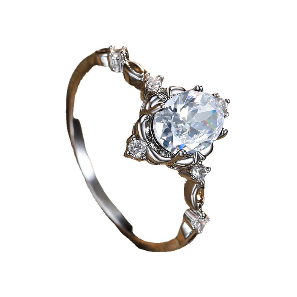 Damen Ring mit exquisitem Zirkonia-Einsatz und eleganter Fassung Shop Nory