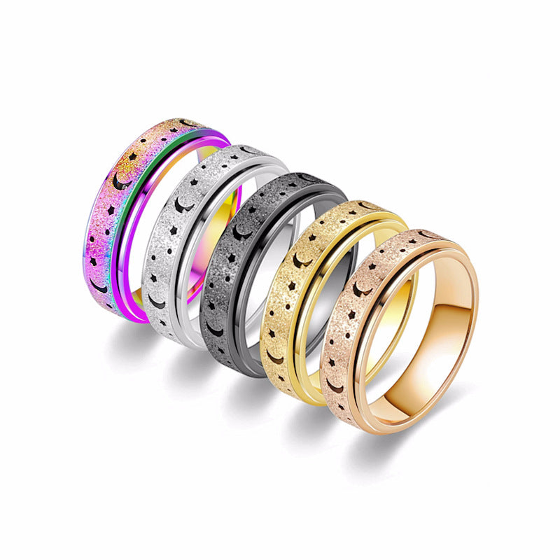 Damen Ring mit kunstvollem Mond- und Sternmotiv Shop Nory