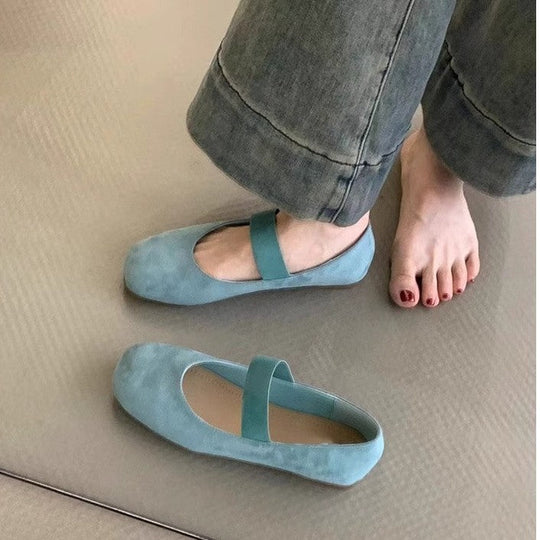 Damen Ballerinas mit komfortablem Riemen und weichem Obermaterial