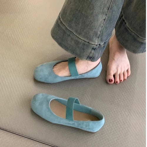 Damen Ballerinas mit komfortablem Riemen und weichem Obermaterial