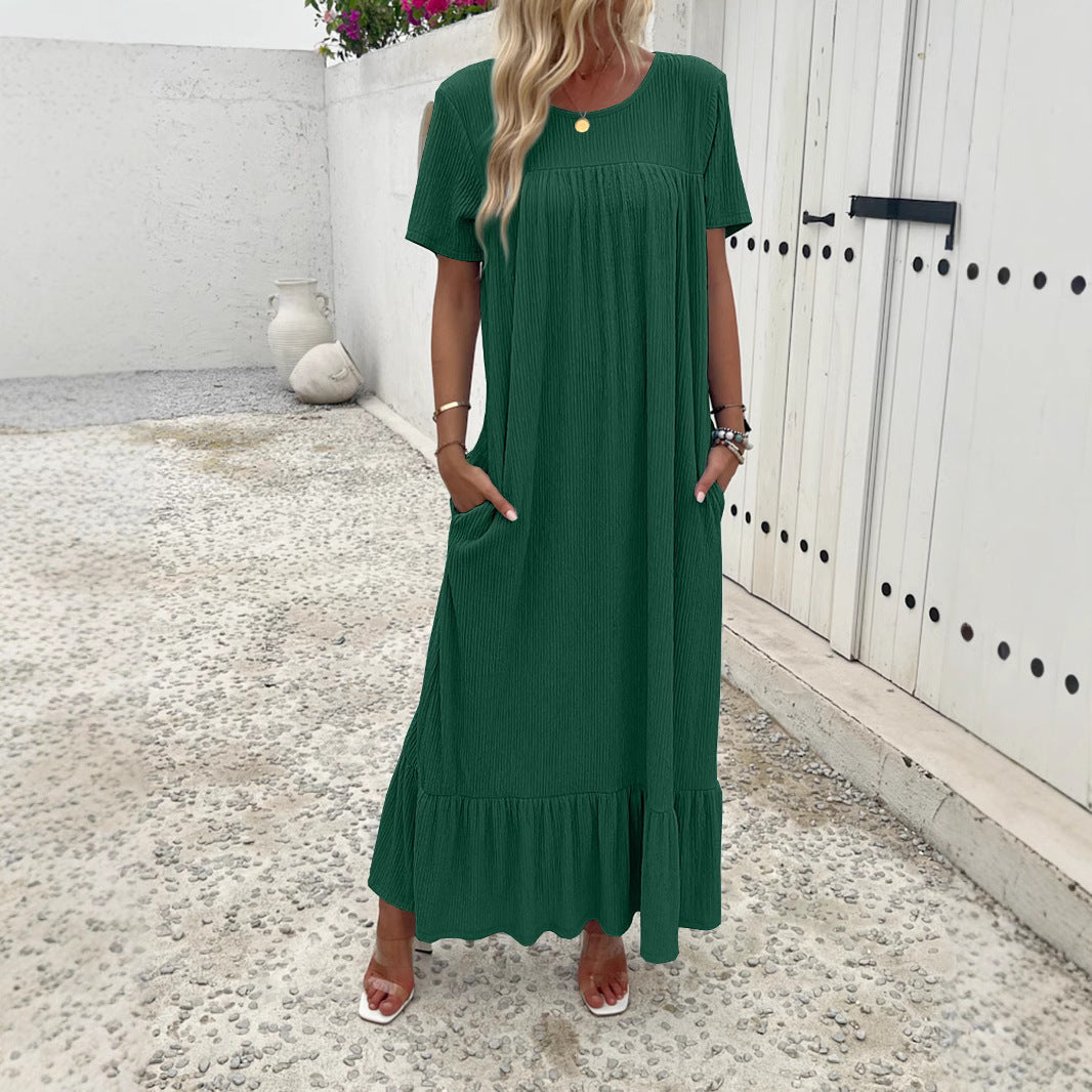 Damen Maxi-Kleid mit praktischem Taschen-Design