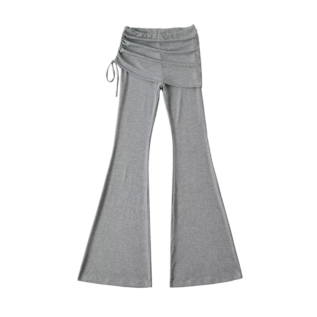 Damen Schlaghose mit integrierter Mini‑Rock‑Überlage und Kordelzug Shop Nory