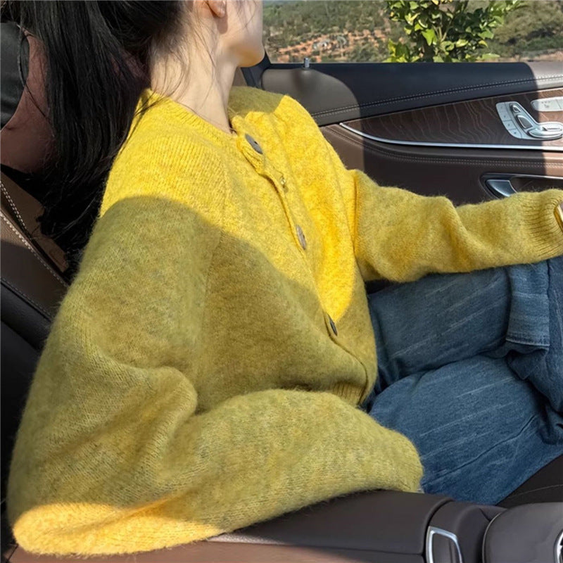 Damen Modische Strickjacke mit Knöpfen Shop Nory