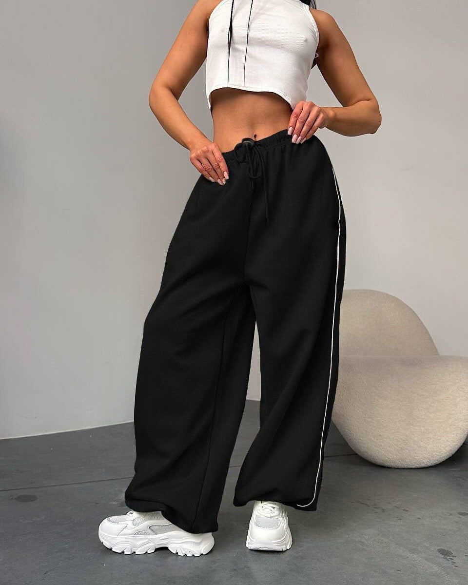 Damen Weite Sporthose mit elastischem Bund