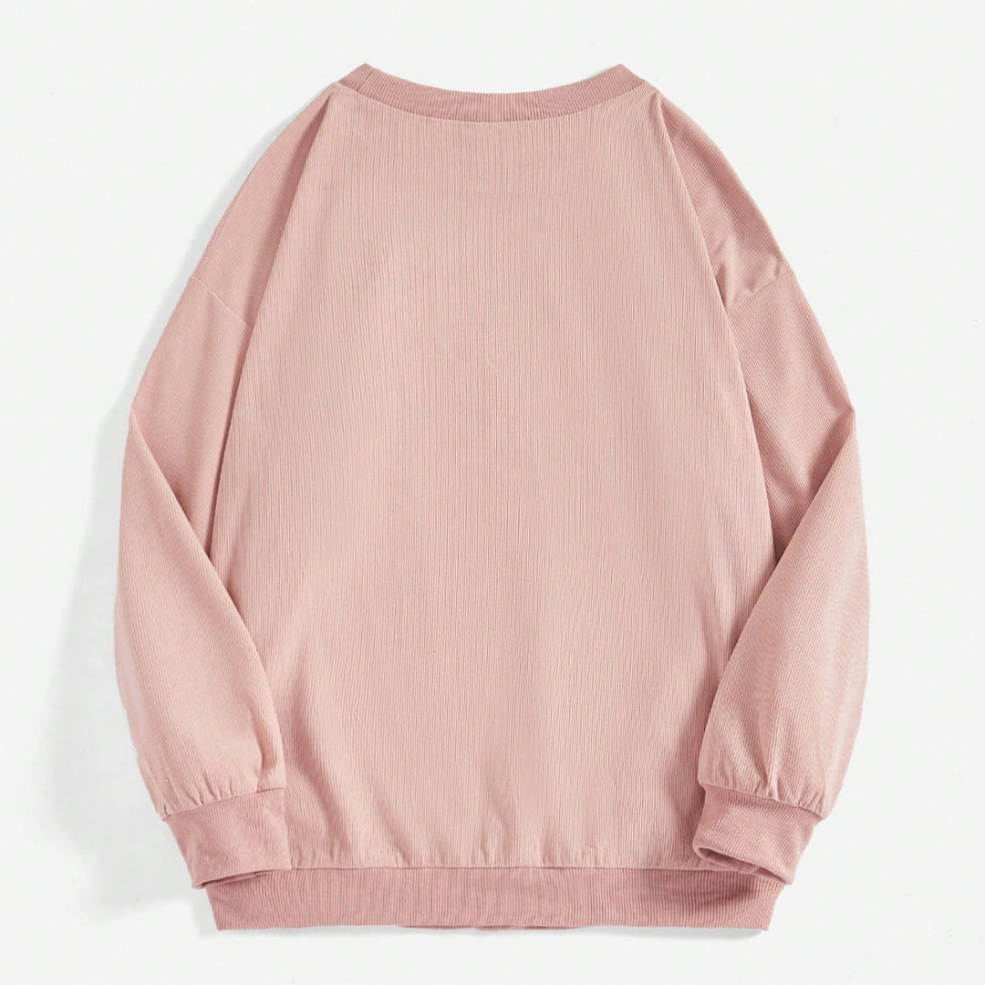 Damen weit geschnittenes Sweatshirt mit geripptem Material und Ballonärmeln Shop Nory