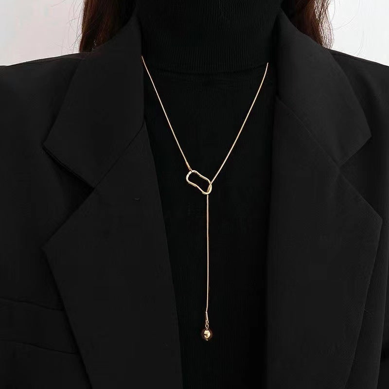 Damen Kette mit modernem, minimalistischen Lagen-Anhänger Shop Nory
