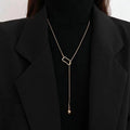 Damen Kette mit modernem, minimalistischen Lagen-Anhänger Shop Nory